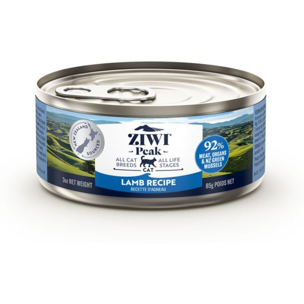 ZIWI Peak Lamb Recipe Canned Cat Food, 3-oz, case of 24 - Chewy.com