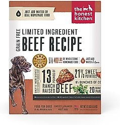 The Honest Kitchen Limited Ingredient Diet Beef Recipe Grain-Free Dehydrated Dog Food, 10-lb box