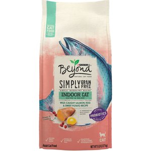 Purina Beyond Simply Indoor Wild-Caught Salmon, Egg & Sweet Potato Recipe Grain-Free Dry Cat Food, 5-lb bag