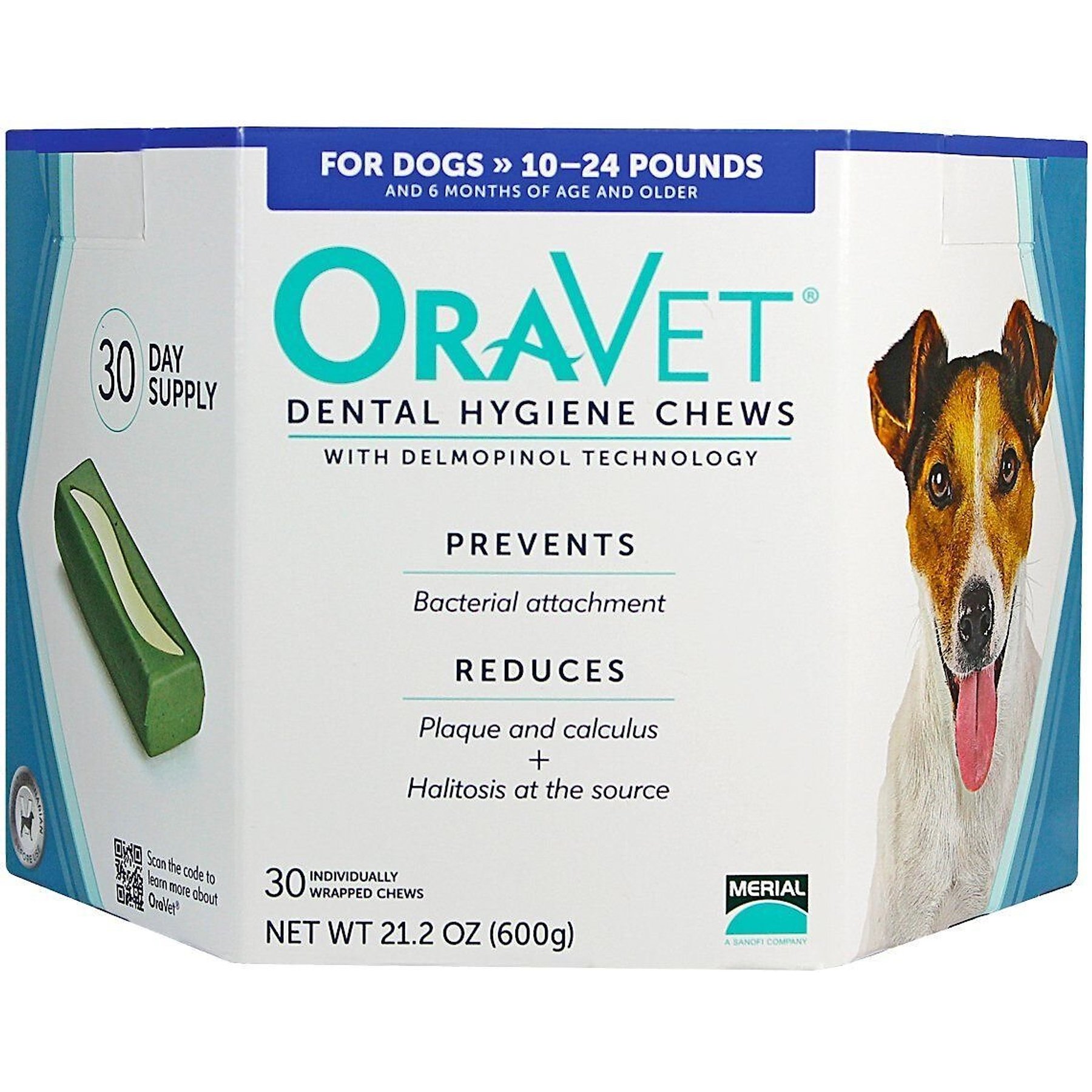 OraVet Dental Care Hygiene Chews for Dogs 10 24 lbs 30 count