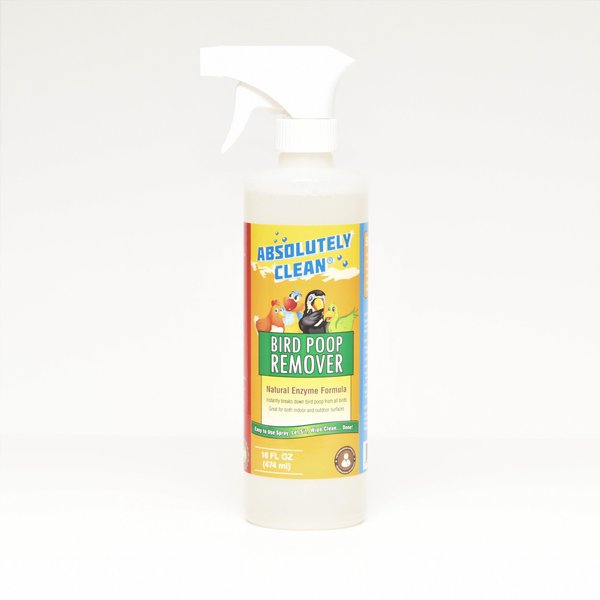 ABSOLUTELY CLEAN Bird Poop Remover Natural Enzyme Cleaner, 16oz bottle