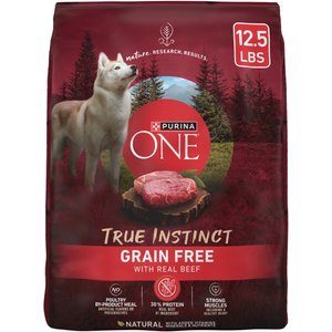 Purina ONE Natural True Instinct Grain-Free with Real Beef Dry Dog Food, 12.5-lb bag
