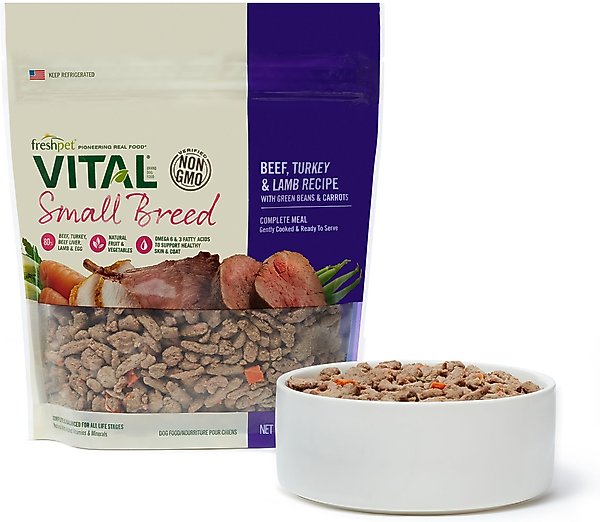 FRESHPET Healthy & Natural Small Breed NonGMO Beef, Turkey & Lamb