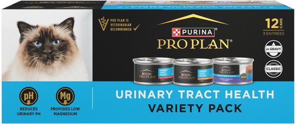 Purina Pro Plan Urinary Tract Health Variety Pack Canned Cat Food, 3-oz can, case of 12 slide 1 of 10