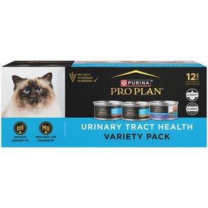 Purina Pro Plan Urinary Tract Health Variety Pack Canned Cat Food, 3-oz can, case of 12