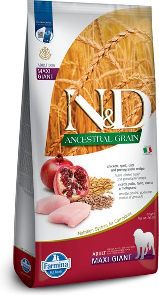 FARMINA N&D Ancestral Grain Canine Adult GMO-Free Chicken Spelt Oats ...