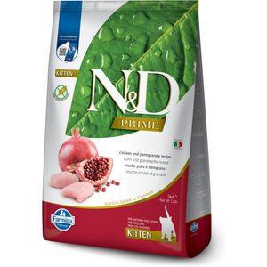 FARMINA N&D Prime Feline Chicken & Pomegranate GMO-Free Kitten Dry Cat ...