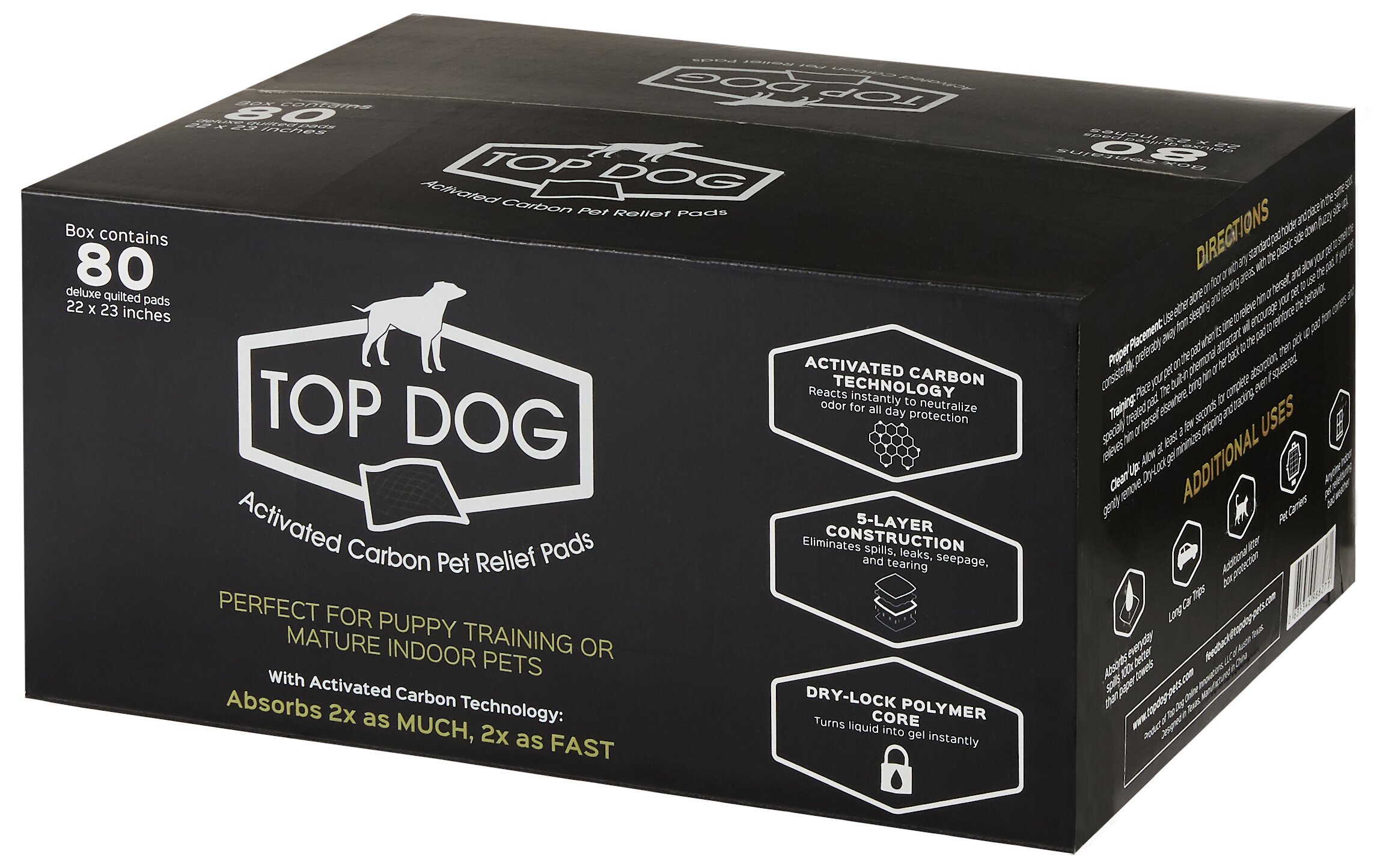 TOP DOG Deluxe Activated Black Carbon Dog Relief Pads Customer