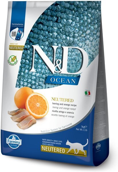 Farmina N&D Ocean Feline Herring & Orange GMO-Free Neutered Adult Dry Cat Food product image