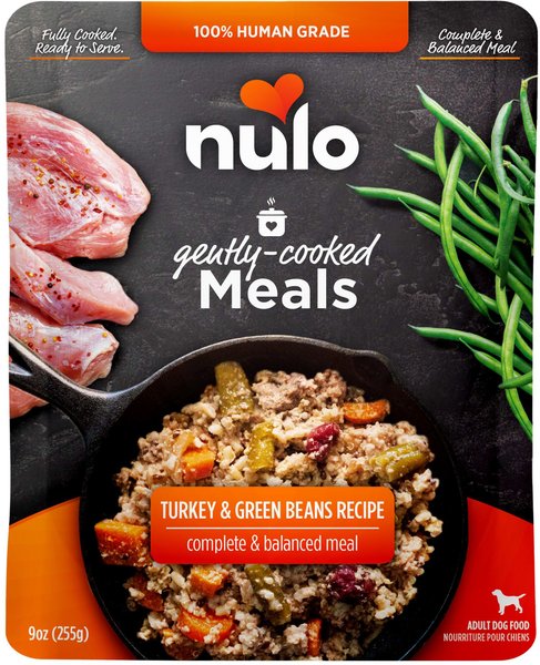 Nulo Gently-Cooked Meals Turkey & Green Beans Recipe Wet Dog Food, 9-oz pouch, case of 8