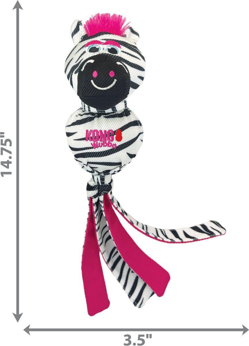 Hyper Pet Tough Plush Zebra Dog Toy