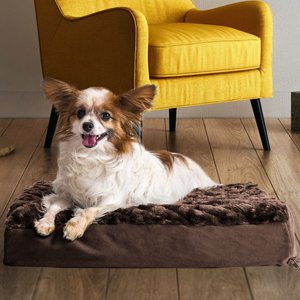 FurHaven NAP Ultra Plush Orthopedic Deluxe Cat & Dog Bed w/Removable Cover, Chocolate, Small