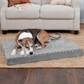 FurHaven NAP Ultra Plush Orthopedic Deluxe Cat & Dog Bed with Removable Cover, Gray, Large