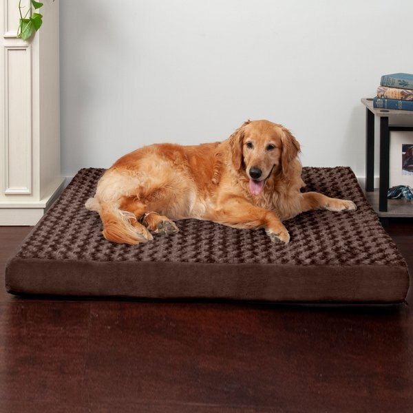 FurHaven NAP Ultra Plush Orthopedic Deluxe Cat & Dog Bed w/Removable Cover, Chocolate, Jumbo slide 1 of 11