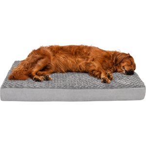 FurHaven NAP Ultra Plush Orthopedic Deluxe Cat & Dog Bed with Removable Cover, Gray, Jumbo