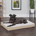 FurHaven NAP Deluxe Memory Foam Pillow Dog Bed w/Removable Cover, Cream, Medium