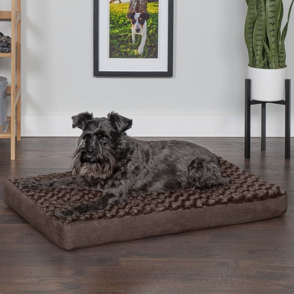 FurHaven NAP Deluxe Memory Foam Pillow Dog Bed w/Removable Cover, Chocolate, Medium slide 1 of 10