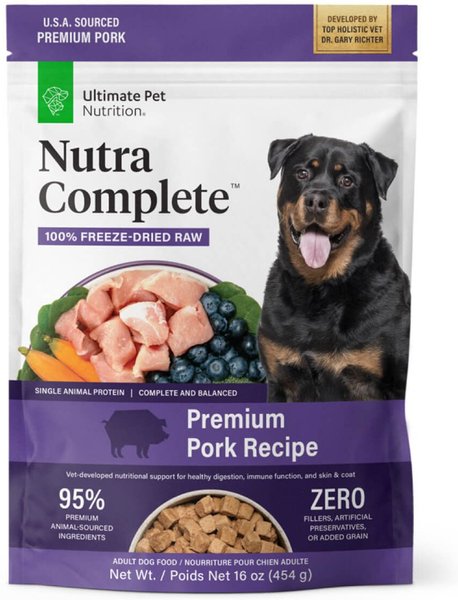 ULTIMATE PET NUTRITION Nutra Complete Premium Pork Freeze-Dried Raw Dog ...