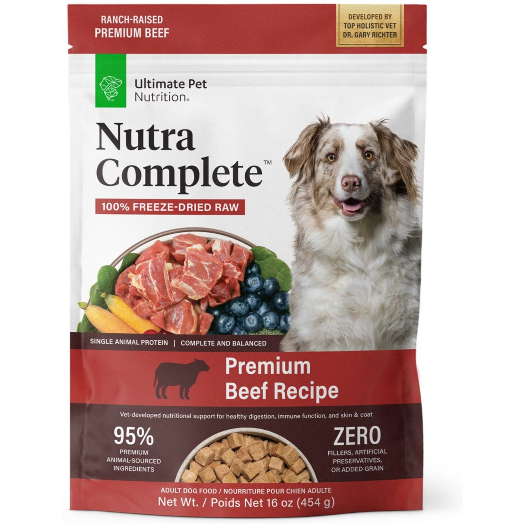 ULTIMATE PET NUTRITION Nutra Complete Premium Beef Freeze Dried Raw Dog Food 16 oz bag Chewy