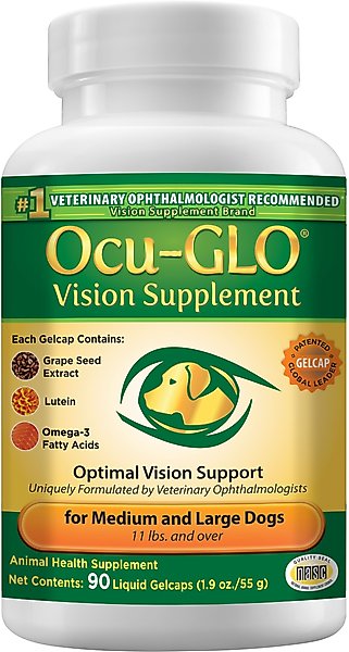Animal Necessity Ocu-GLO Vision Supplement for Medium & Large Dogs, 90 count slide 1 of 4