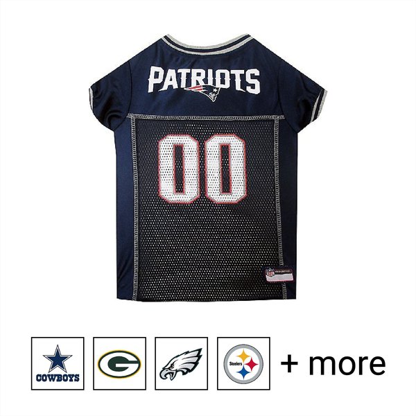 PETS FIRST NFL Dog & Cat Mesh Jersey, New England Patriots, Medium -  Chewy.com