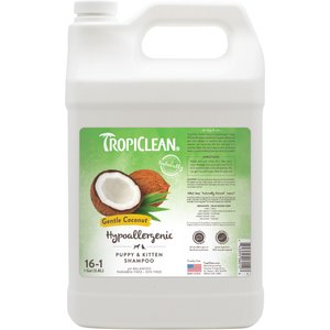 TropiClean Hypo-Allergenic Gentle Coconut Puppy & Kitten Shampoo, 1-gal bottle