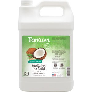 TropiClean Medicated Oatmeal & Tea Tree Dog Shampoo, 1-gal bottle