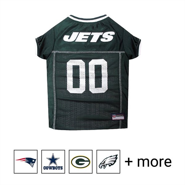 Pets First NFL Dog & Cat Mesh Jersey, New York Jets, Small slide 1 of 7