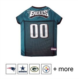 Pets First NFL Football Philadelphia Eagles Mesh Dog & Cat Jersey - X-Small