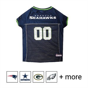 Pets First NFL Dog & Cat Mesh Jersey, Seattle Seahawks, X-Small