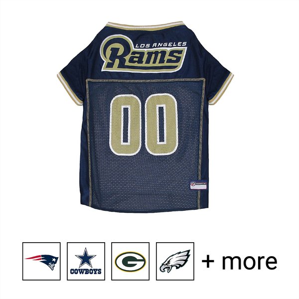 Pets First NFL Dog & Cat Mesh Jersey, Los Angeles Rams, Small slide 1 of 10
