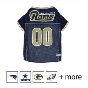 Pets First NFL Dog & Cat Mesh Jersey, Los Angeles Rams, X-Large