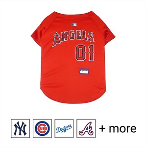 Pets First MLB Dog & Cat Jersey, Los Angeles Angels, Large