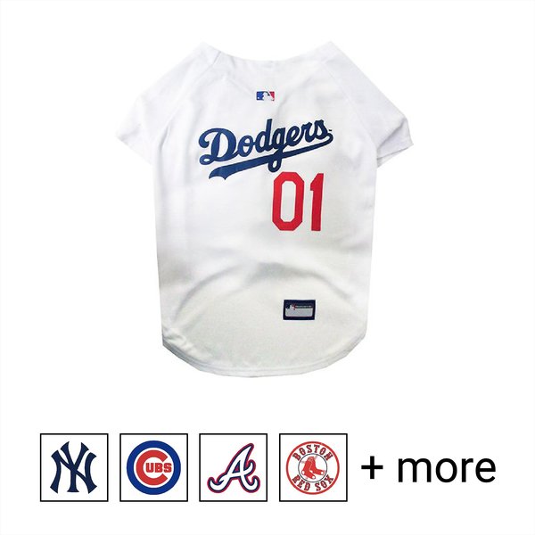 Pets First MLB Dog & Cat Jersey, Los Angeles Dodgers, Small slide 1 of 10