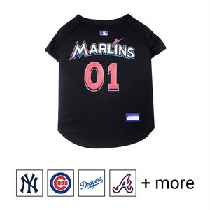 Pets First MLB Dog & Cat Jersey, Miami Marlins, Large
