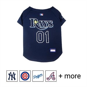 Pets First MLB Dog & Cat Jersey, Tampa Bay Rays, X-Small