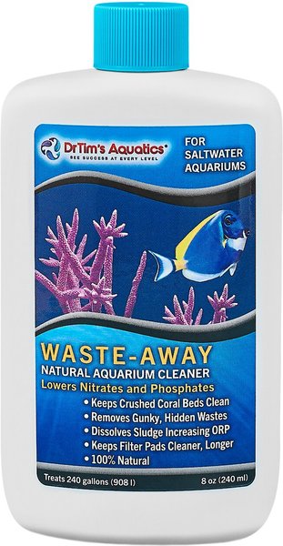 Dr. Tim's Aquatics Waste-Away Natural Aquarium Cleaner for Saltwater Aquariums, 8-oz bottle slide 1 of 2