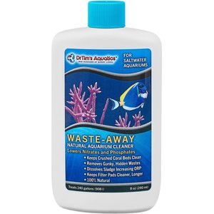 Dr. Tim's Aquatics Waste-Away Natural Aquarium Cleaner for Saltwater Aquariums, 8-oz bottle