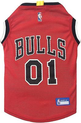 Show full view: Pets First NBA Dog & Cat Mesh Jersey, Chicago Bulls, X-Small slide 3 of 6