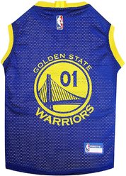 Pets First NBA Dog & Cat Mesh Jersey, Golden State Warriors, Large