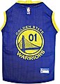 Pets First NBA Dog & Cat Mesh Jersey, Golden State Warriors, Large