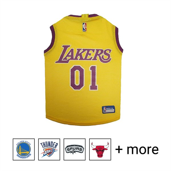 Pets First NBA Dog & Cat Jersey, Los Angeles Lakers, Large slide 1 of 8