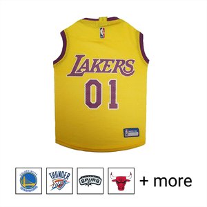 Pets First NBA Dog & Cat Jersey, Los Angeles Lakers, X-Small
