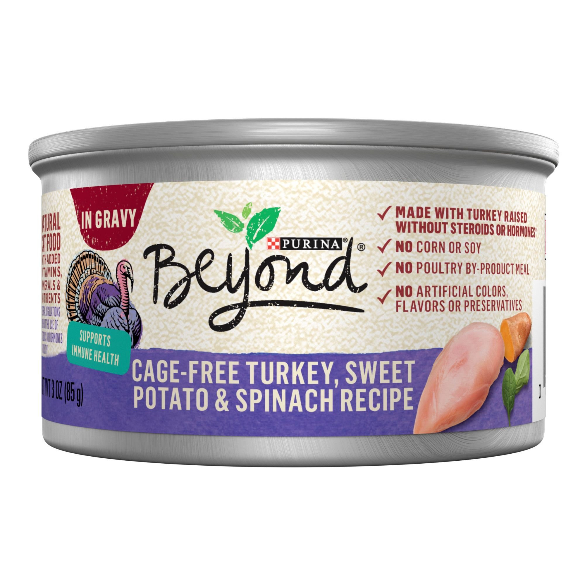 PURINA BEYOND Cage Free Turkey Sweet Potato Spinach Recipe in