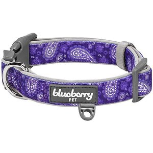 Blueberry reflective 2024 dog collar