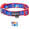 Blueberry Pet Nautical Prints Polyester Dog Collar, Blue Dream, Medium: 14.5 to 20-in neck, 3/4-in wide