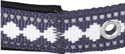 Show full view: Blueberry Pet 3M Reflective Pattern Dog Collar, Purple Grey, Small slide 4 of 8
