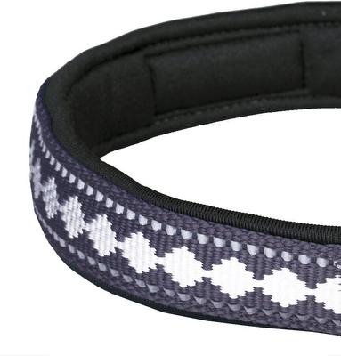 Show full view: Blueberry Pet 3M Reflective Pattern Dog Collar, Purple Grey, Small slide 5 of 8