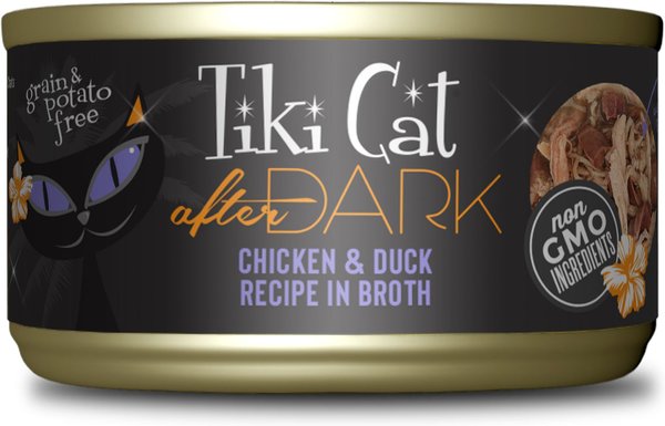 Tiki Cat After Dark Chicken & Duck Canned Cat Food, 2.8-oz, case of 12 slide 1 of 9