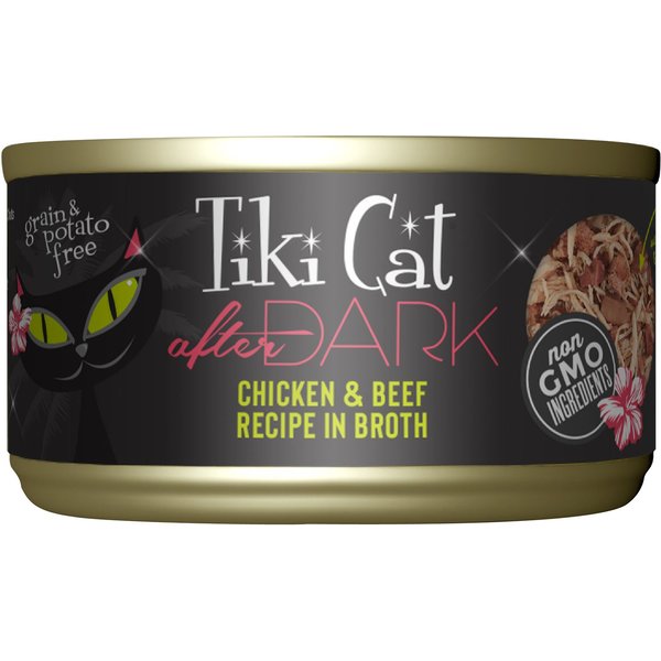 TIKI CAT After Dark Chicken & Quail Canned Cat Food, 2.8oz, case of 12